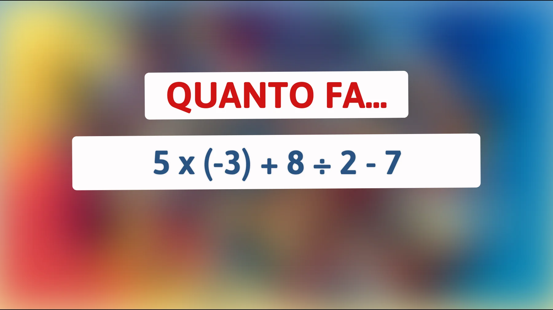 "Scopri se sei un genio risolvendo questo indovinello matematico che mette alla prova solo le menti più brillanti!""