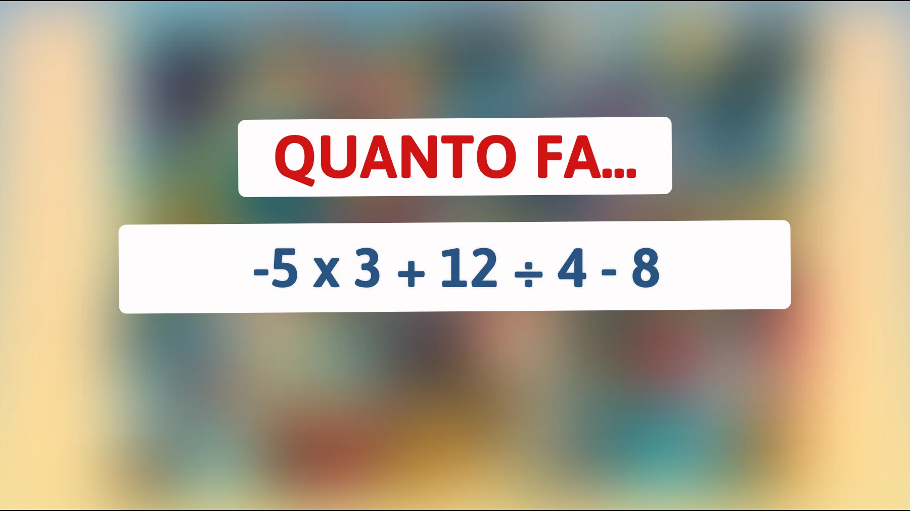 Riesci a risolvere questo enigma matematico che fa impazzire tutti? Solo i più intelligenti troveranno la risposta! Sei tra loro?"