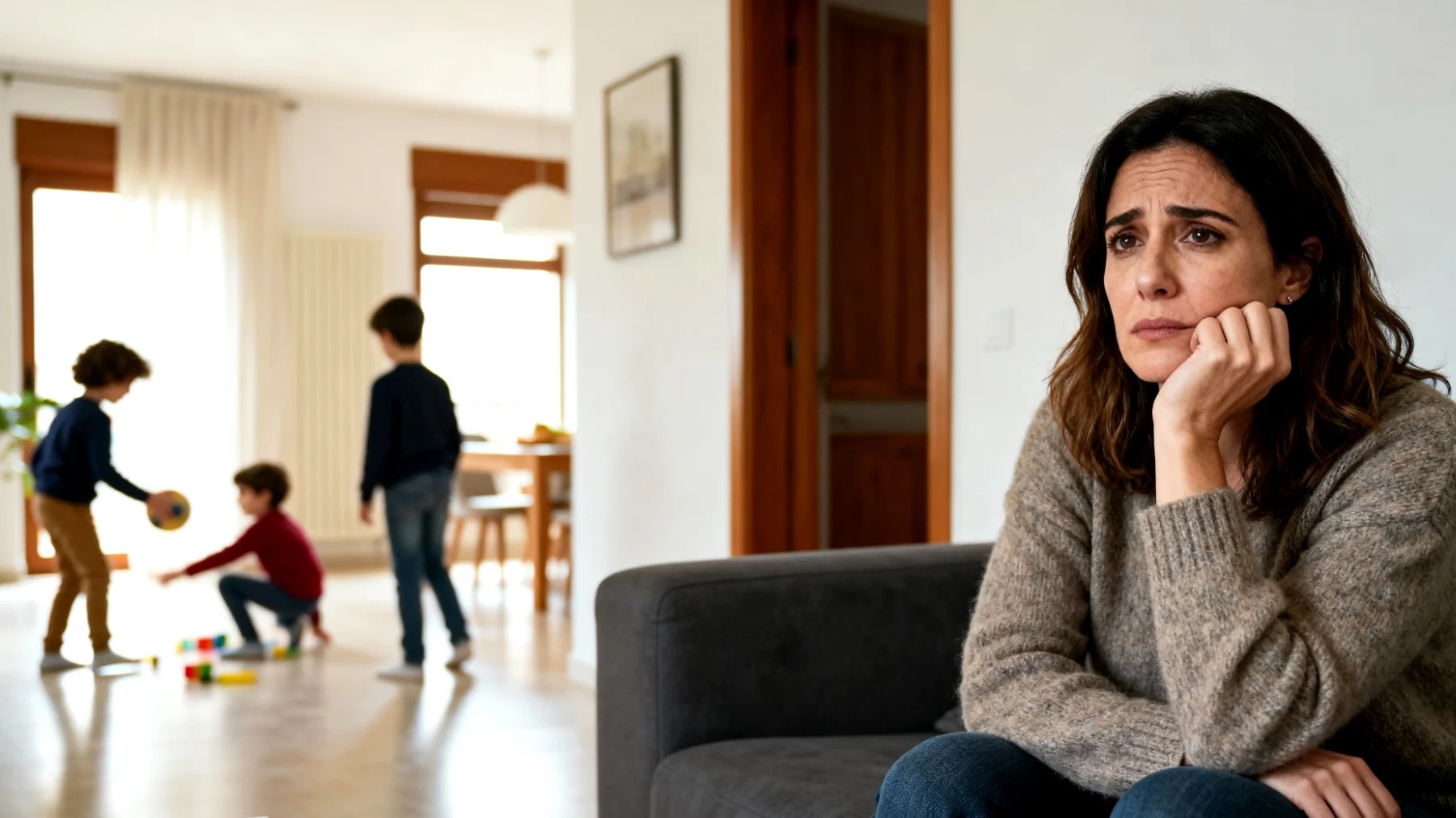 Mamma preoccupata perché i suoi bambini mostrano un'eccessiva autonomia emotiva e sembrano non cercare più il suo affetto o sostegno, creando in lei un senso di inutilità e distanza nel rapporto"