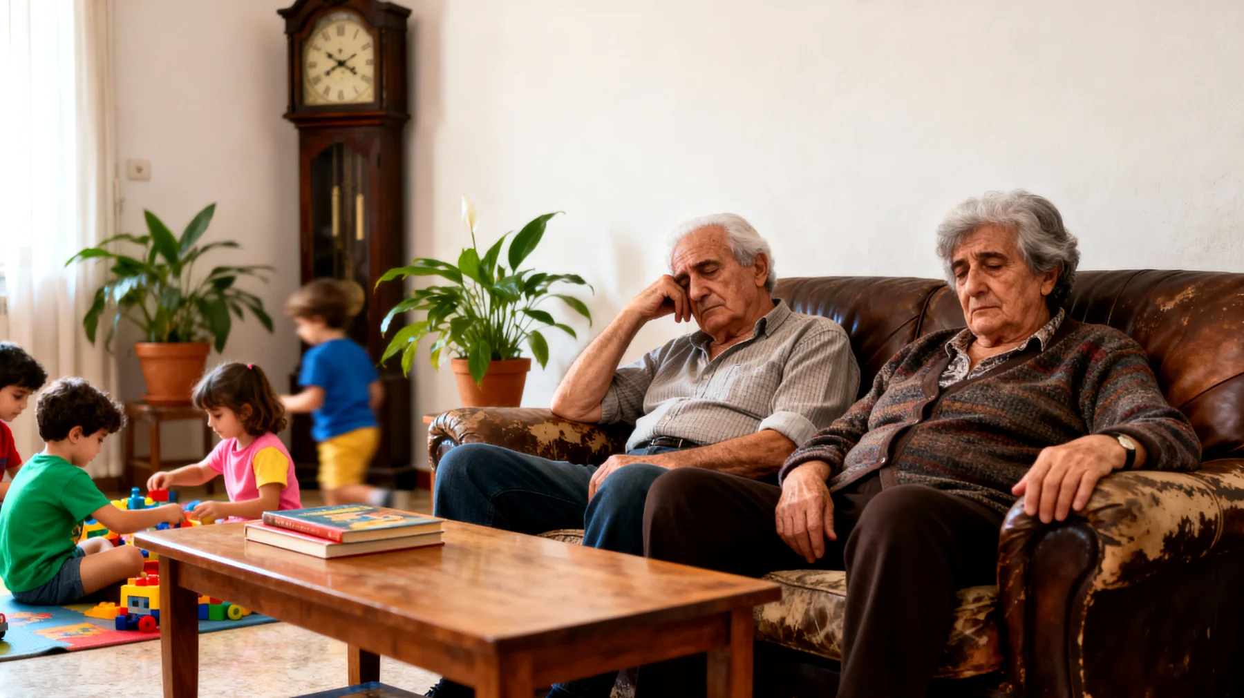 I nonni si sentono in colpa perché non riescono a stare dietro all'energia dei nipoti bambini e temono di non essere abbastanza presenti o di deluderli quando devono dire di no per stanchezza fisica"