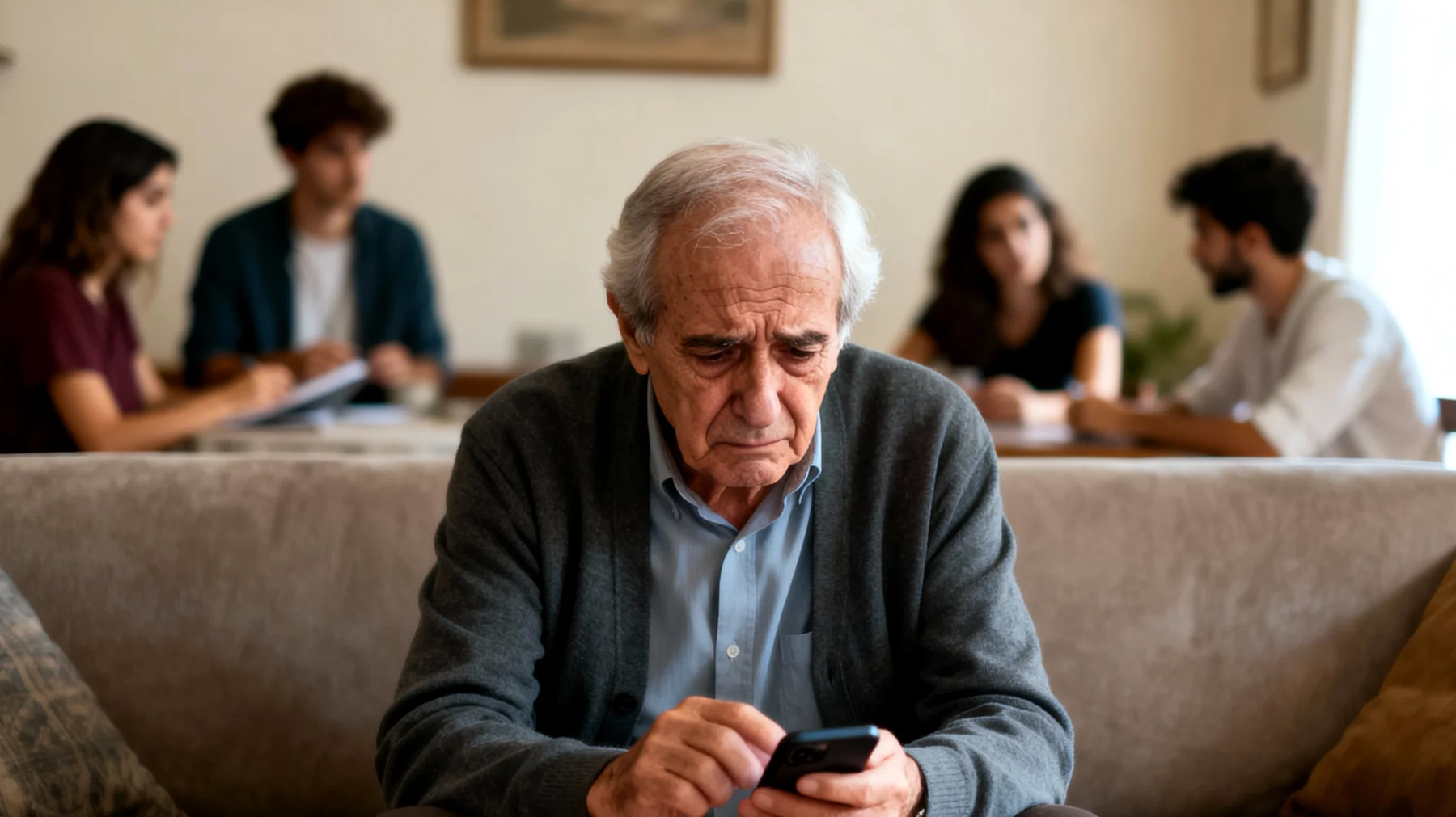 Il nonno fatica a mantenere un rapporto stabile con i nipoti giovani adulti che attraversano cambiamenti importanti (università, lavoro, relazioni sentimentali, trasferimenti) e si sente escluso dalle loro nuove vite"
