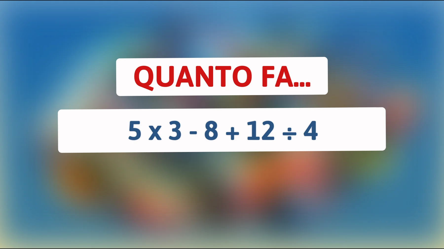 "La sfida matematica che solo il 1% delle persone riesce a risolvere correttamente: ci sei dentro?""