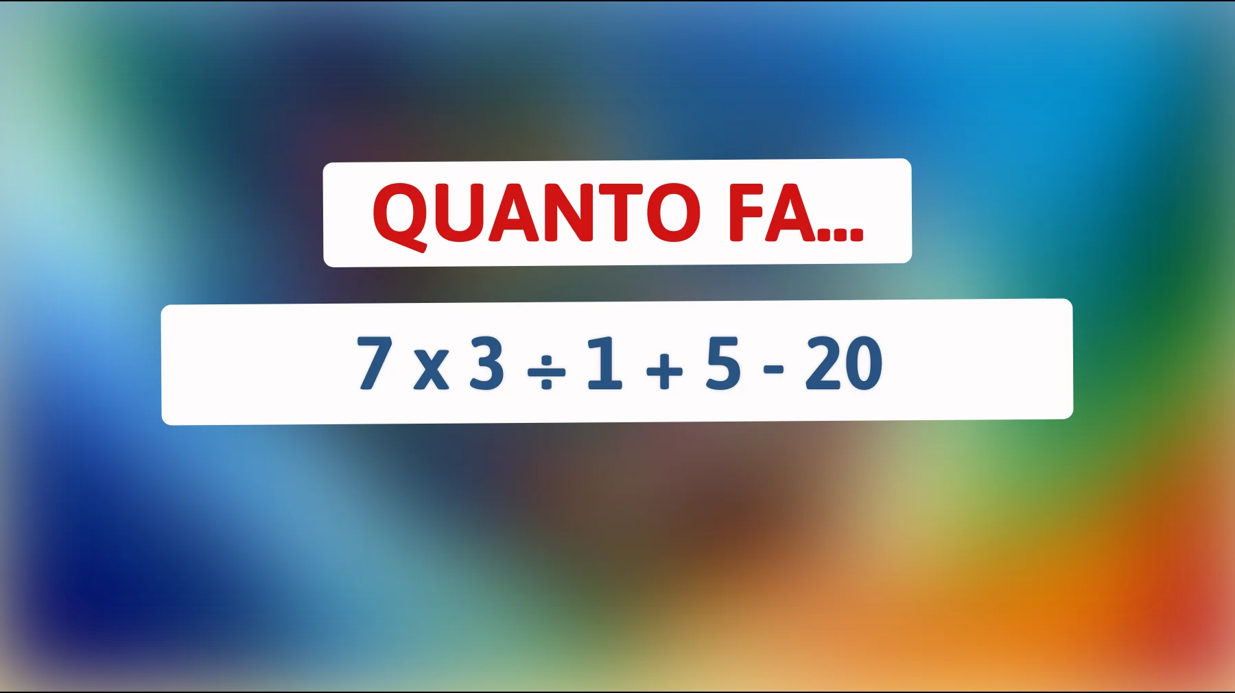 "Sei davvero un genio? Scopri se puoi risolvere questo semplice indovinello matematico che sta sfidando tutti online!""
