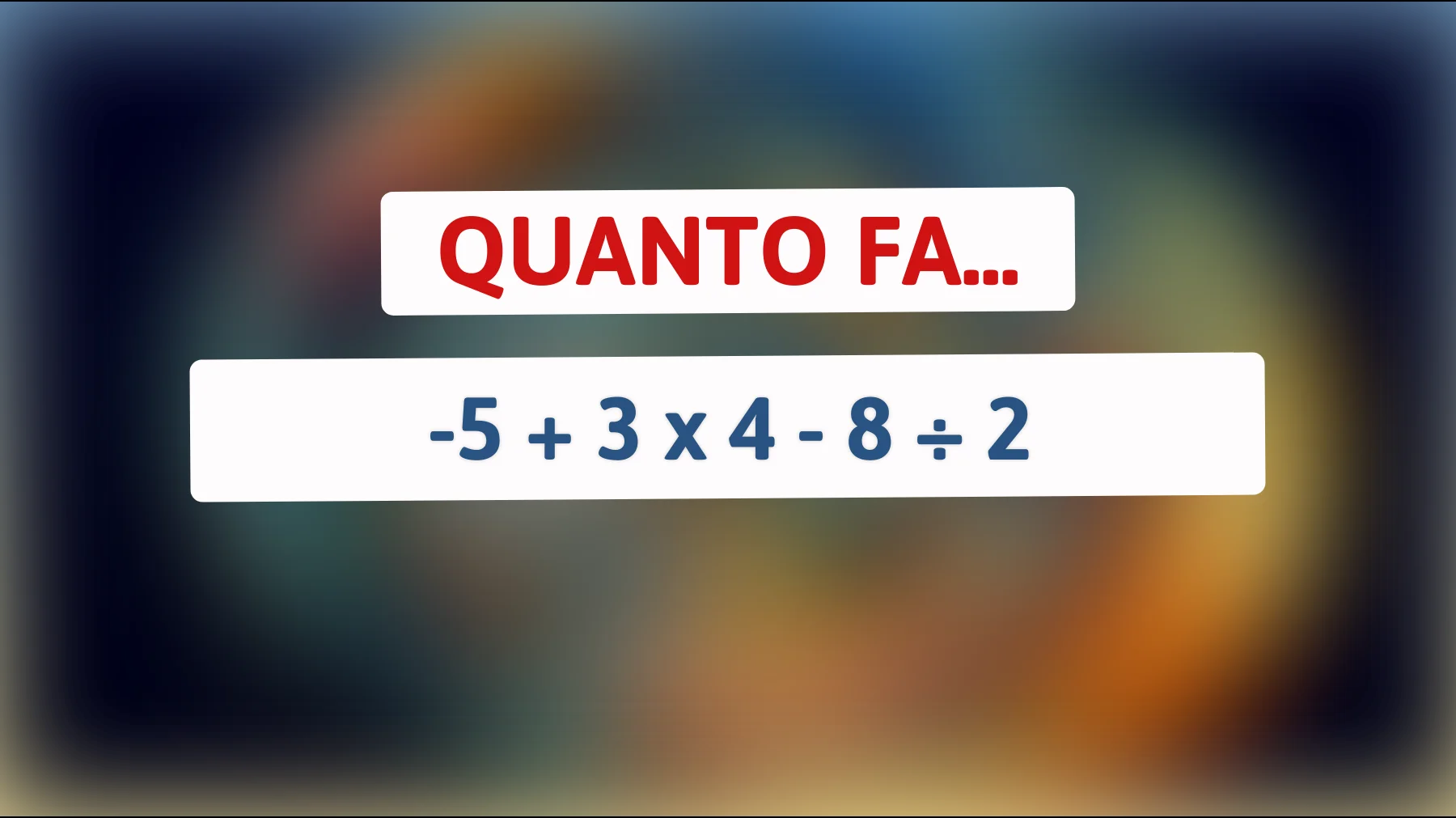 Il 90% delle persone sbaglia questo semplice calcolo matematico: sei tra i pochi a risolverlo correttamente? Scoprilo ora!"