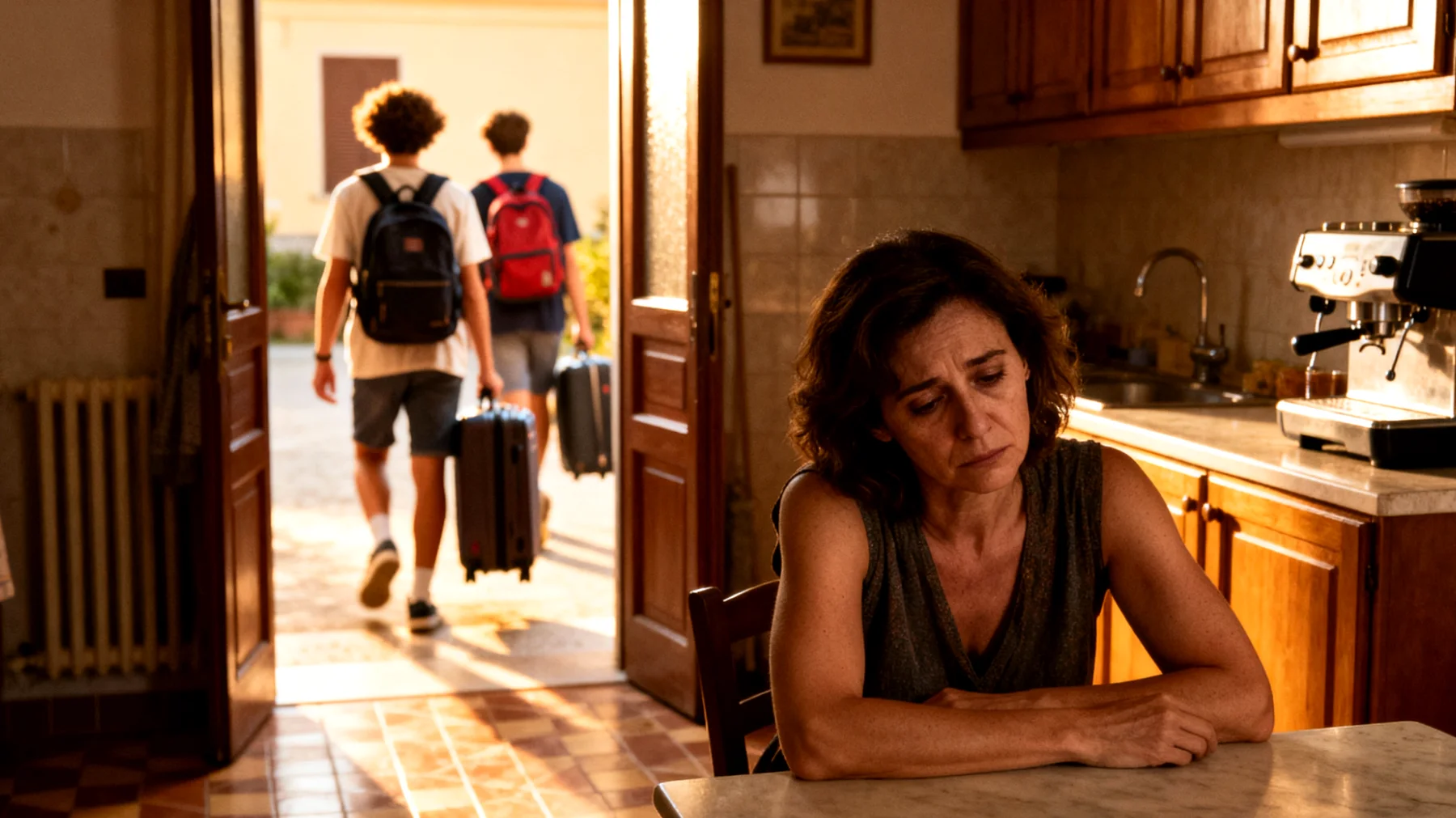 Una mamma si sente sopraffatta dalla stanchezza quotidiana e non riesce a trovare il tempo e le energie per mantenere un rapporto di qualità con i suoi figli giovani adulti, rischiando di perdere il contatto emotivo proprio nel momento in cui loro stanno costruendo la propria indipendenza."