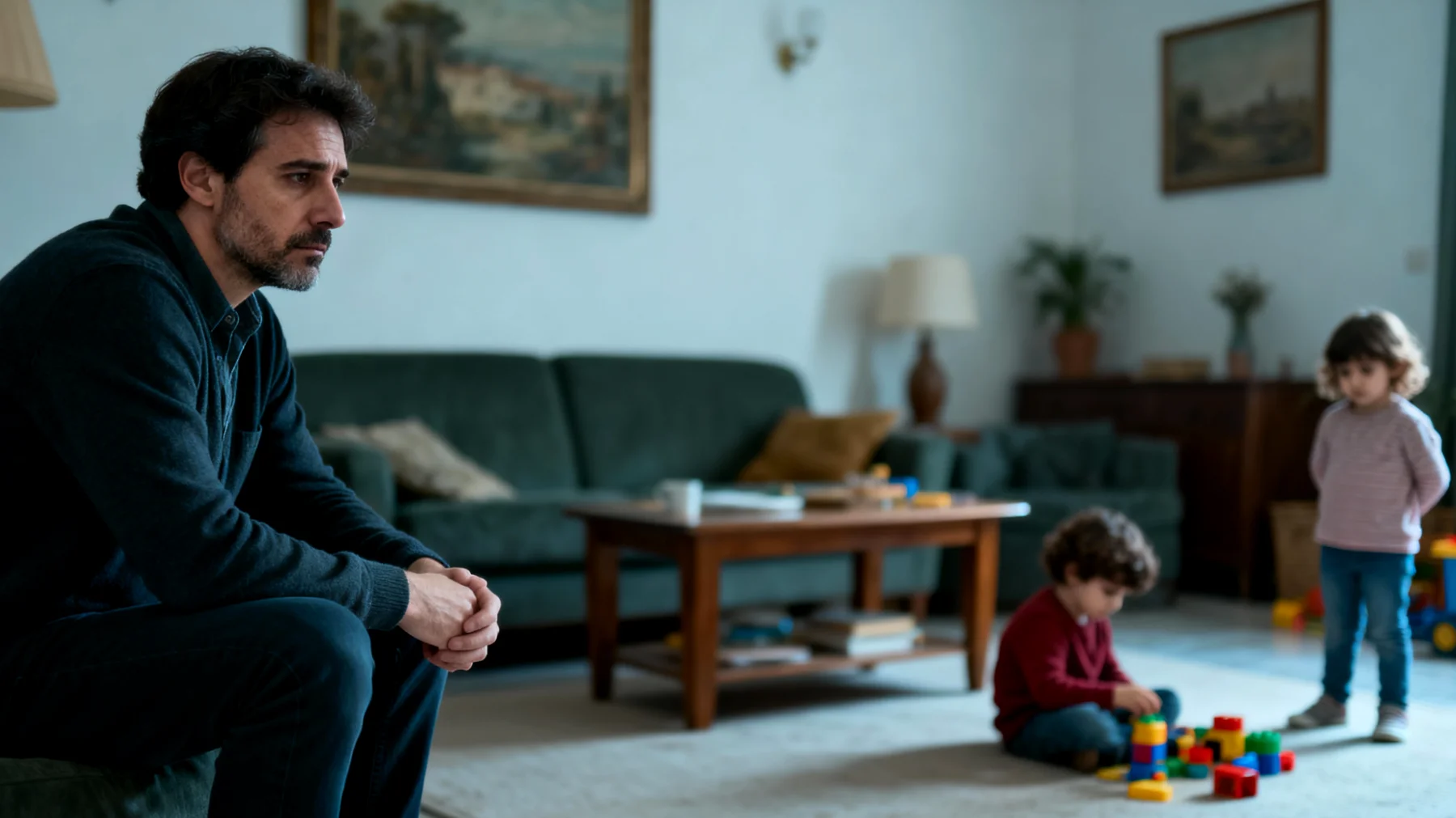 Un papà fatica a instaurare un dialogo affettivo profondo con i suoi bambini piccoli, limitandosi spesso a comunicazioni pratiche e direttive, senza riuscire a esprimere emozioni, condividere sentimenti o creare momenti di intimità emotiva che rafforzino il legame padre-figli"